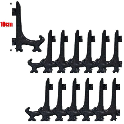 20-Piece Versatile Display Stands in Clear and Black for Stylish Home Showcasing - Très Elite