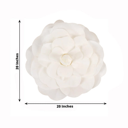 AliKopy 2 Pack 20" Large Real Touch Foam DIY Craft Roses - Lifesize &