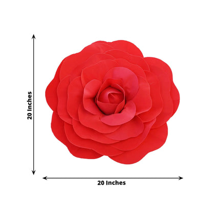 AliKopy 2 Pack 20" Large Red Real Touch Foam Roses - DIY Craft Decor