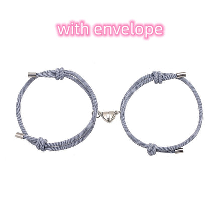 Peekaboo Studio Simple Nylon Love Magnetic Bracelet - Adjustable & Dur