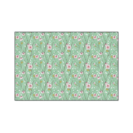 Luxury Blue Blossom Floor Mat: A Touch of Elegance for Your Home