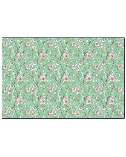 Luxury Blue Blossom Floor Mat: A Touch of Elegance for Your Home