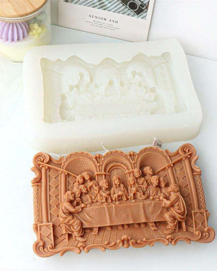 Exquisite Last Supper Candle Silicone Mold Set for Artistic Creations