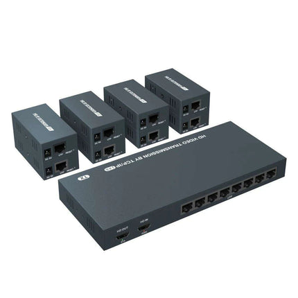 200M HDMI Splitter & Extender - 8 Outputs with Long-Distance Support for CAT5/6/7 Cables - Très Elite