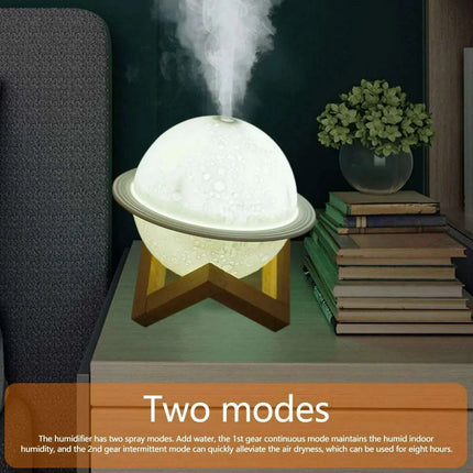 200ML USB 3D Moon Planet Aroma Diffuser & Humidifier - Portable Night Light for Home & Office Ambiance - Très Elite