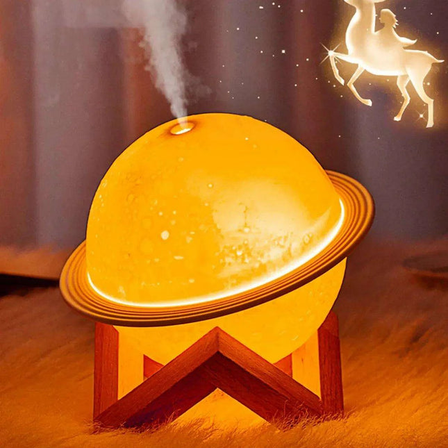 200ML USB 3D Moon Planet Aroma Diffuser & Humidifier - Portable Night Light for Home & Office Ambiance