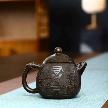 200ml Authentic Yixing Purple Clay Dragon Egg Teapot - Perfect for All Tea Types- Très Elite- Très Elite