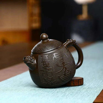 200ml Authentic Yixing Purple Clay Dragon Egg Teapot - Perfect for All Tea Types- Très Elite- Très Elite