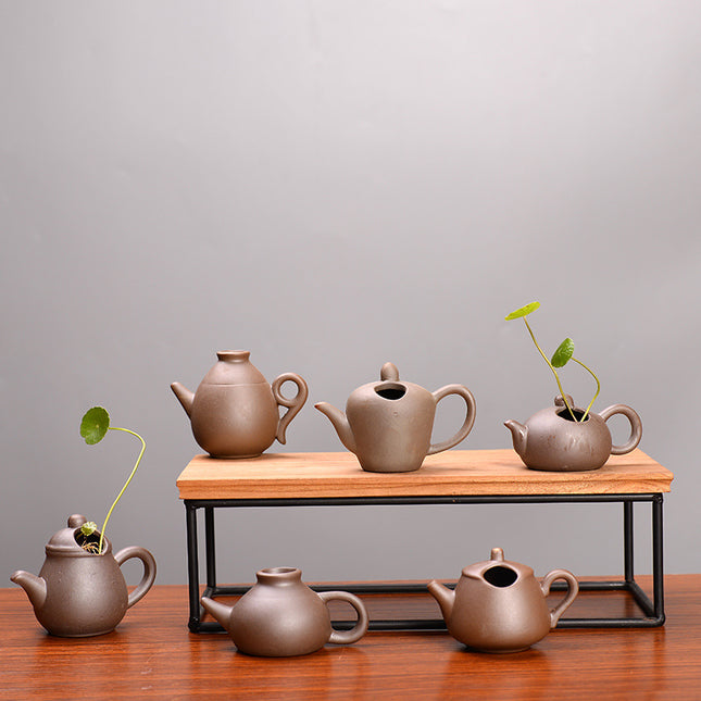 Stoneware Zisha Small Ceramic Vase Desktop Decoration