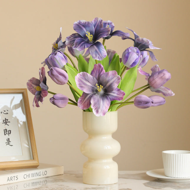 Peekaboo Studio Luxury Tulip Artificial Flower - Realistic & Elegant D