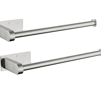 Room and Decor 12" Stainless Steel Paper Towel Holder, 2 Pack, Adhesiv