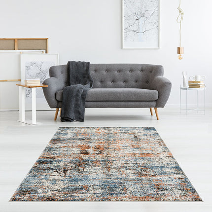 Room & Decor Abstract Multi-Color Polyester Area Rug - Soft & Durable