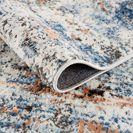 Room & Decor Abstract Multi-Color Polyester Area Rug - Soft & Durable