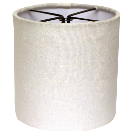 Room & Decor Drum Chandelier Lampshade Set of 6, White Linen, Double F