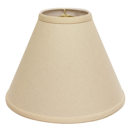 Room & Decor Beige Linen Deep Cone Hardback Lampshade, 19" Bottom