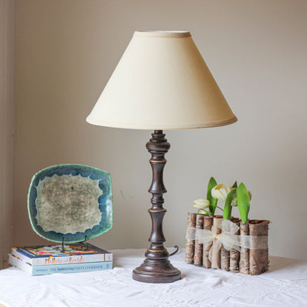 Room & Decor Beige Linen Deep Cone Hardback Lampshade, 19" Bottom