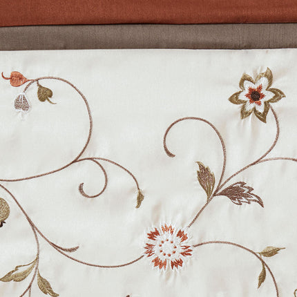 Room and Decor Embroidered Multicolor Window Valance, 50x18" Polyester