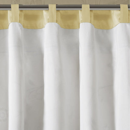 Room and Decor Embroidered Yellow Window Valance, 50x18", Multicolor D