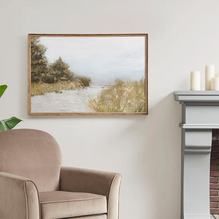 Room and Decor Abstract Landscape Framed Canvas Wall Art - Multi MDF,