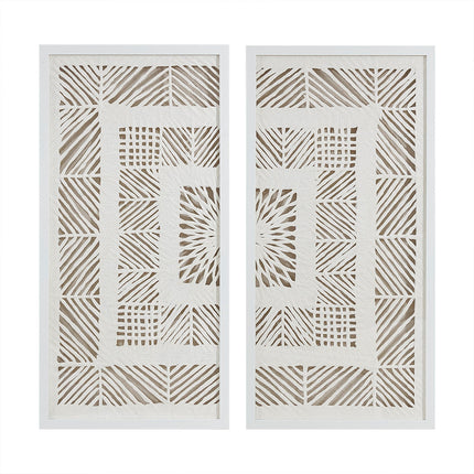 Room & Decor Framed Geometric Rice Paper Shadowbox Wall Art Set, 2 Pcs