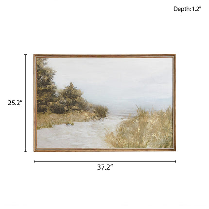 Room and Decor Abstract Landscape Framed Canvas Wall Art - Multi MDF,