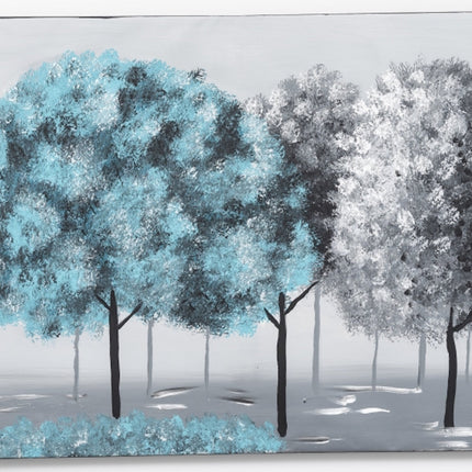Wandela 47" x 27" Hand-Painted Winter Landscape Wall Canvas - Unframed
