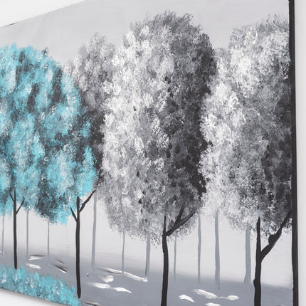 Wandela 47" x 27" Hand-Painted Winter Landscape Wall Canvas - Unframed