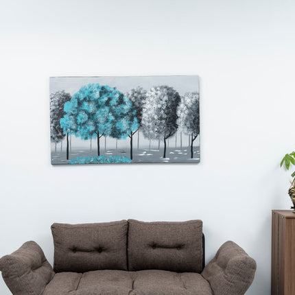 Wandela 47" x 27" Hand-Painted Winter Landscape Wall Canvas - Unframed
