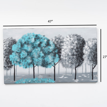 Wandela 47" x 27" Hand-Painted Winter Landscape Wall Canvas - Unframed