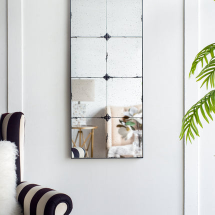 Room and Decor 21X47" Antique Glass Wall Mirror - Stylish Rectangle De
