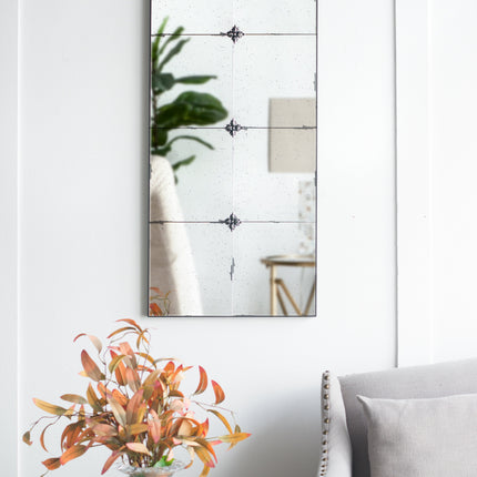 Room and Decor 21X47" Antique Glass Wall Mirror - Stylish Rectangle De
