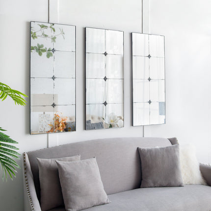 Room and Decor 21X47" Antique Glass Wall Mirror - Stylish Rectangle De