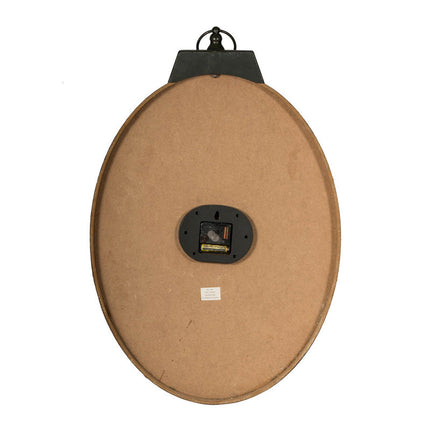 Room and Decor Antique White Oval Wall Clock - Vintage Design, MDF