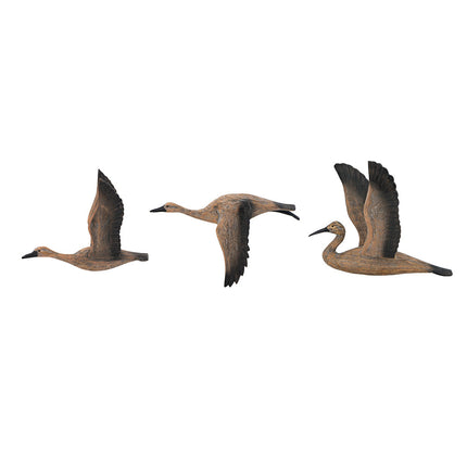 Room and Decor Set of 3 Brown Pine Migrating Bird Wall Art Decor