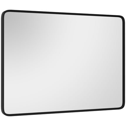 Room and Decor 40x30 Inch Rectangular Wall Mirror, Aluminum Frame, Ver