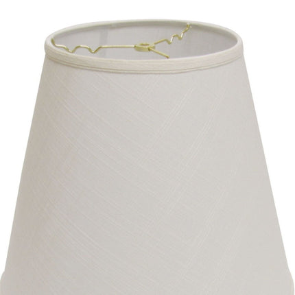 Room & Decor Deep Cone Hardback Lampshade, White Linen, 9" Top, 16" Bo