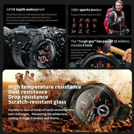 2024 All-Weather AMOLED Smartwatch with Advanced Health Tracking and Bluetooth Sync for iOS and Android - Très Elite