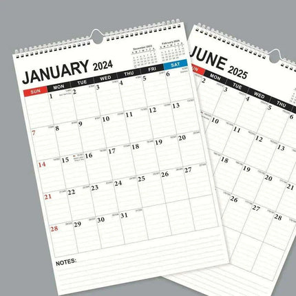 2024 Executive Spiral Bound Desk Calendar and Weekly Planner for Optimal Time Management - Très Elite