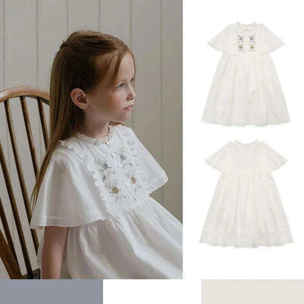 2024 Summer Baby Girls Floral Print Smocked Princess Dresses in Elegant Styles - Très Elite