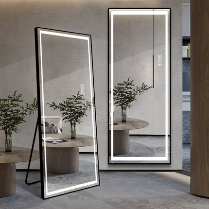 Room and Decor LED Full Length Mirror with Lights - Tall & Modern Desi