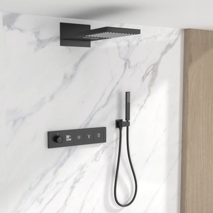 Concealed Brass Thermostatic Shower Set with LED Display