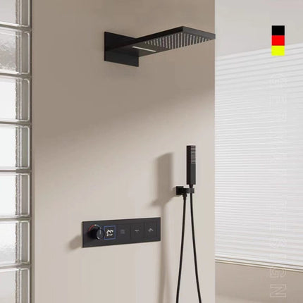 Concealed Brass Thermostatic Shower Set with LED Display
