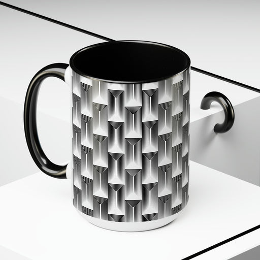 Elite Maison Two-Tone Coffee Mugs for Discerning Aficionados 15oz