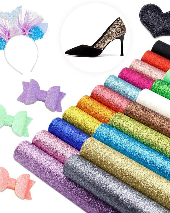 Sparkling Glitter Faux Leather Crafting Sheets: The Ultimate DIY Glam Kit