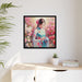 Elegant Ao Dai Girl Matte Canvas Wall Art - Sustainable Pinewood Frame