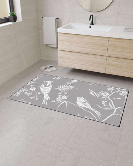 Chic Customizable Nordic Birds Floor Mat for Contemporary Home Styling