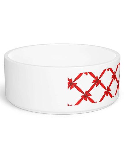 Elegant Handcrafted Ceramic Pet Bowl with Distinctive Print Design