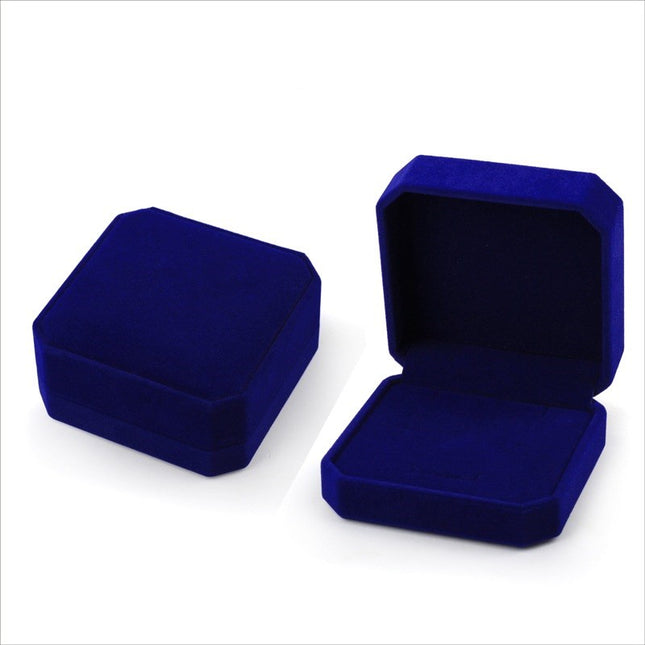 Octagonal flannel multicolor ring box pendant box