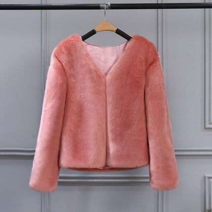 Peekaboo Studio Short Imitation Fox Fur Coat - Stylish & Warm