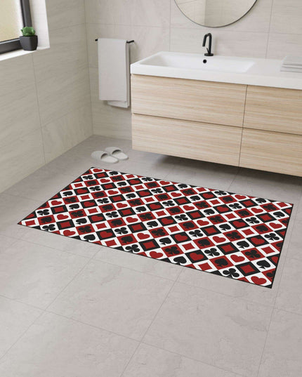 Customizable Elegant Black Border Non-Slip Polyester Area Rug
